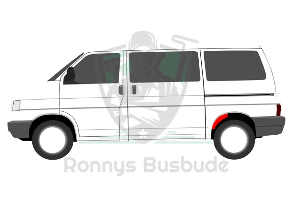 VW T4 1 Paar Verstärkungsbleche Stoßdämpfer hinten als Set links und rechts Version 1 (gerade)