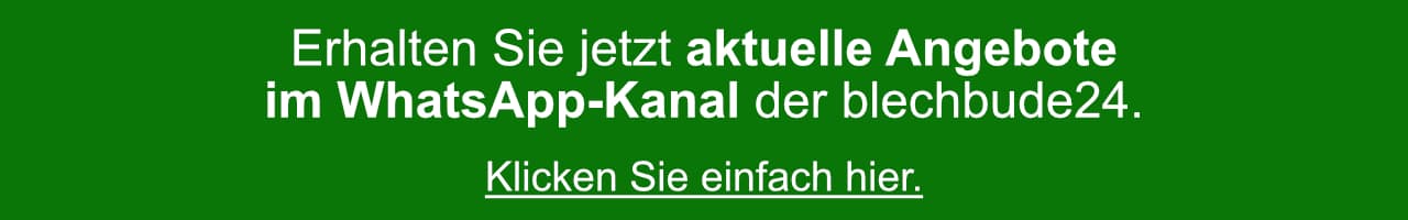 Blechbude24 WhatsApp-Kanal Deutsch Banner für den WhatsApp-Kanal der Blechbude24 in deutsch