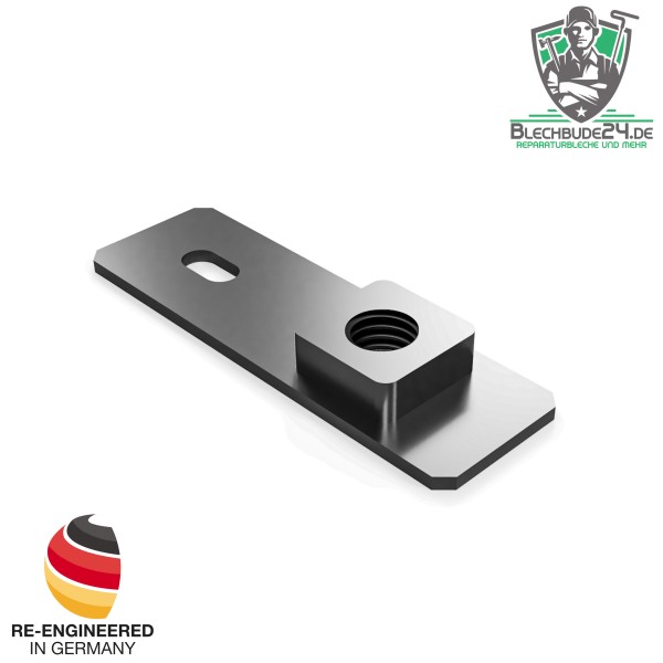 VW T4 Halteplatte für Pilzkopfschraube Sitz, Sitzbank Flacheisen Ausführung - Nachbau kein Originalteil VW T4 Halteplatte für Pilzkopfschraube Sitz, Sitzbank Flacheisen Ausführung - Nachbau kein Originalteil