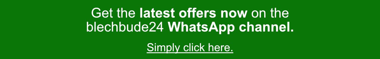 Englischer Banner für den blechbude24 WhatsApp-Kanal