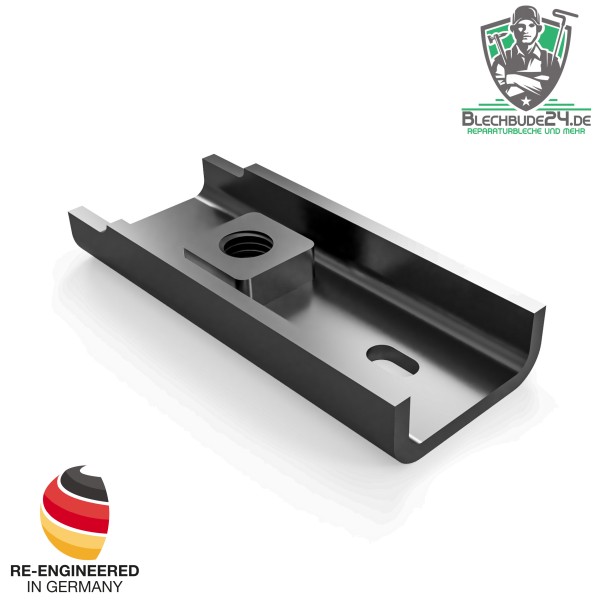 VW T4 Halteplatte für Pilzkopfschraube Sitz, Sitzbank U-Profil Ausführung - Nachbau kein Originalteil VW T4 Halteplatte für Pilzkopfschraube Sitz, Sitzbank U-Profil Ausführung - Nachbau kein Originalteil