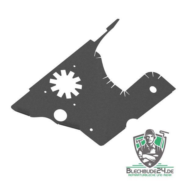 VW T4 Radhausschale vorn Reparaturblech , Dieselfilterblech Fahrerseite ab 1996- Nachbau kein Originalteil VW T4 Radhausschale vorn Reparaturblech , Dieselfilterblech Fahrerseite ab 1996- Nachbau kein Originalteil